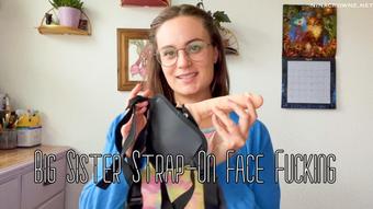 Big Sister Strap-On Face Fucking (Nina Crowne)