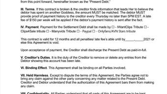 Goddess Maya Debt Contract - April 30, 2020 (MayaAryas)