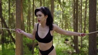 Biceps Play And Bondage In The Woods (MissEllieMouse)
