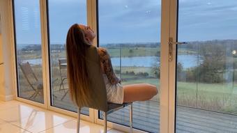 SQUIRT all over the Balcony Glass Door (SuzieLove212)