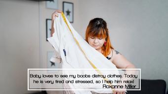 Lover relaxes when I blow buttons (RoxanneMiller)