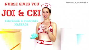 Nurse gives you JOI and CEI (cat_on_show)