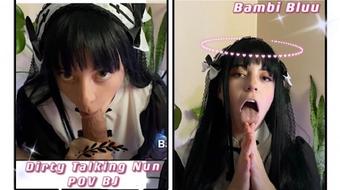 Horny Nun Dirty Talk Blowjob (Bambi Bluu)