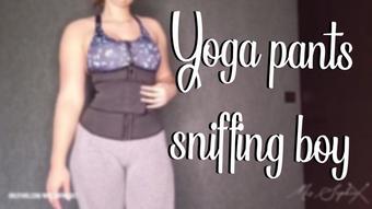Yoga pants sniffing boy (Mrs Sophie667)