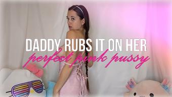 Daddy Rubs it on Her Pink Pussy - January 16, 2024 (MilaMaeXO)