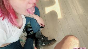 Pretending To Like His Boot Fetish (Lily Ann X)