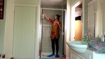 Ariel Anderssen Shower In Tights And Fins (Ariel Anderssen)