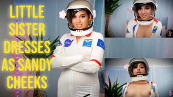Little Sister Dresses As Sandy Cheeks (Summer Fox)