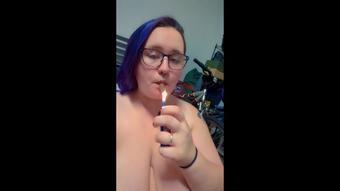 Topless Candid Smoke Sesh (VioletWanderer)