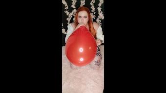 Ginger BBW blows Red Balloon - March 04, 2022 (GothAmber)