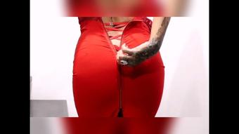 Red dress undress (Mistress Saida)