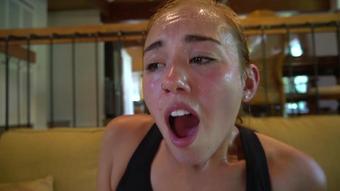 Dripping Sweat Face Close Up Orgasm (BrandiBabes)