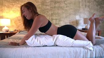 Horny Pillow Humping In Spandex (BrandiBabes)