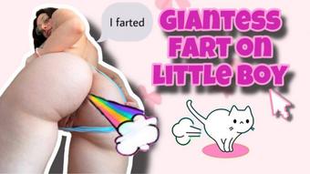 GIANTESS FARTS ON A LITTLE BOY (cutielanalova)