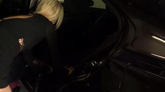 ROXIE VACUUMS HER CAR IN BLACK FLATS - April 26, 2022 (RoxieRaeFetish)