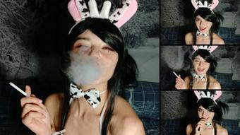 Cowgirl - smoke cigarettes - Jan 21, 2020 (Lil cosplay slut)