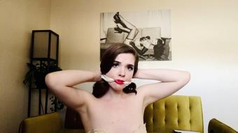 Kinky Retro Redhead Teases Her Stockings (DandyinDistress)