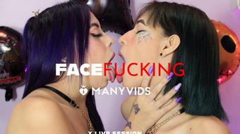 Strapon fucking lesbians session (Xlivestudio)
