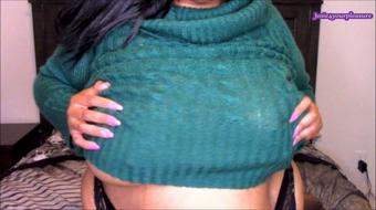 Josie4Yourpleasure Bbw Green Sweater Tits Tease Hd (Josie4yourpleasure)