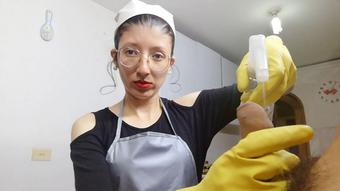 JOI POV I CLEAN UR DICK CLEANING LADY STEPMOM AND STEPSON (_Arlequin_)