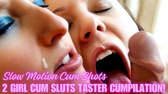 Slow Motion Cum Shots, 2 Girl Cum Sluts Taster Cumpilation (TIFFANY SNOW XXX)