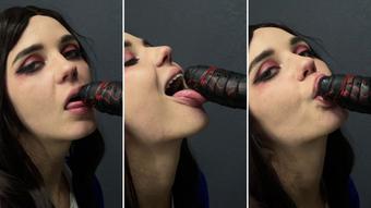 Alice cosplay - Suck dragon dildo - Dec 4, 2022 (Lil cosplay slut)