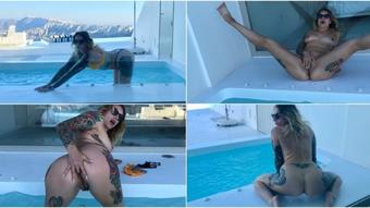 Ava Austen Strip Amp Finger My Holes In Clifftop Pool (Ava_Austen)