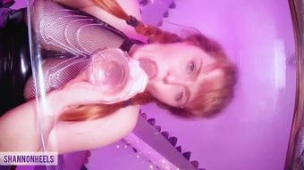 Pvc Huge Dildo Fuck On Chair (Shannon Heels)