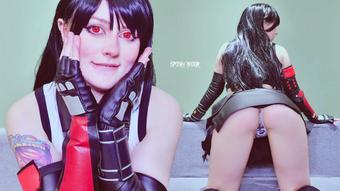 Wedgie yourself and then Tifa Lockhart let you cum (SpookyBoogie)