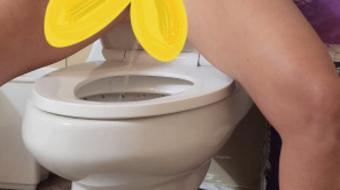 Toilet Hover Starting and Stopping Pee (KittyUV)