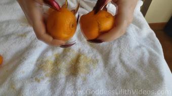 Goddess Lilith Orange Destruction With My Long Nails (Goddess Lilith)
