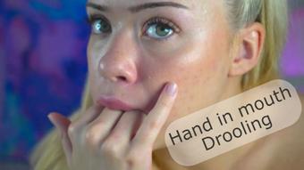 Hand In Mouth With Lots of Drool - March 14, 2023 (MiaMelone)