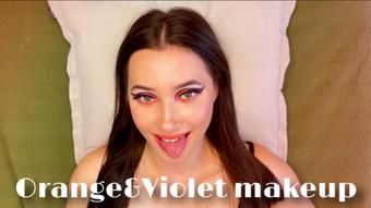 Orange&Violet make up | Face fetish (Babyheavanian)