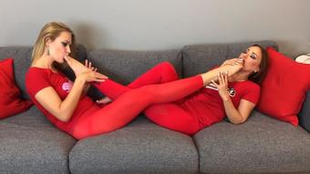 Becky & Vika Worship Each Others Feet - Jul 29, 2019 (badassbeckyshow)