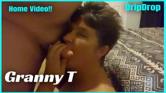 GRANNY T SUCKS HIM MORE AFTER HE CUMS (DripDropProd)