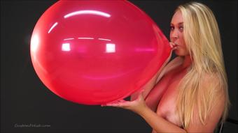 Elle's 4 Balloon Blow to Pop (Custom Fetish)