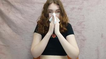 Wetschoolgirl Loud Nose Honking With Red Lips (WetSchoolGirl)
