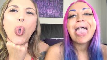 AYLA & BRITTENI'S MOUTH COMPARISON - August 19, 2023 (RoxieRaeFetish)