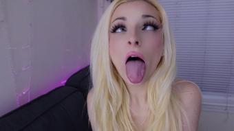 Slut Swallows Cum After Makeout & Licks Your Face Mouth Tour (boudoirbunny)