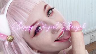 Sloppy Cat girl Blowjob (Ellie Haze)