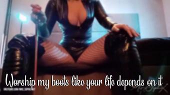 Worship my boots (Mrs Sophie667)