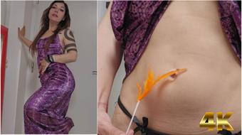Belly Button feather Tickling Navel Masturbation fun 4k (YourSweetPoison)