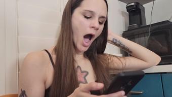 Petite College Girl Yawning - HD (Katy Faery)