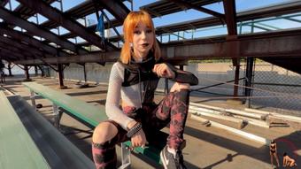 Goth Girl Ditria Train The School Jock to Be Her Guard Doggy (Femdom Puppy Play)