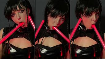 Darth Vader Cosplay - Lightsaber Sucking - Oct 8, 2022 (Lil cosplay slut)