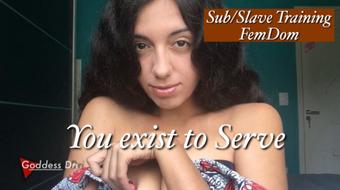 Your existence - You exist to Serve (GoddessDri)