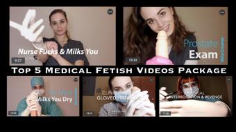 Top 5 Medical Fetish Videos Package (Nina Crowne)