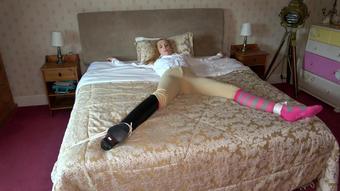 Ariel Anderssen Boots Pulled Off While Tied To Bed (Ariel Anderssen)