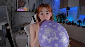 Blowing pink Balloon - Jun 21, 2023 (Anna_Prince)