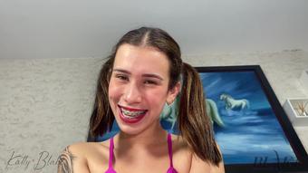 Joi To Daddy Eat Stepdaughter Spit 4K (Katty Blake)